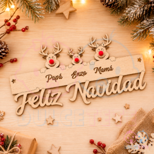 Familia de Renos Navideños