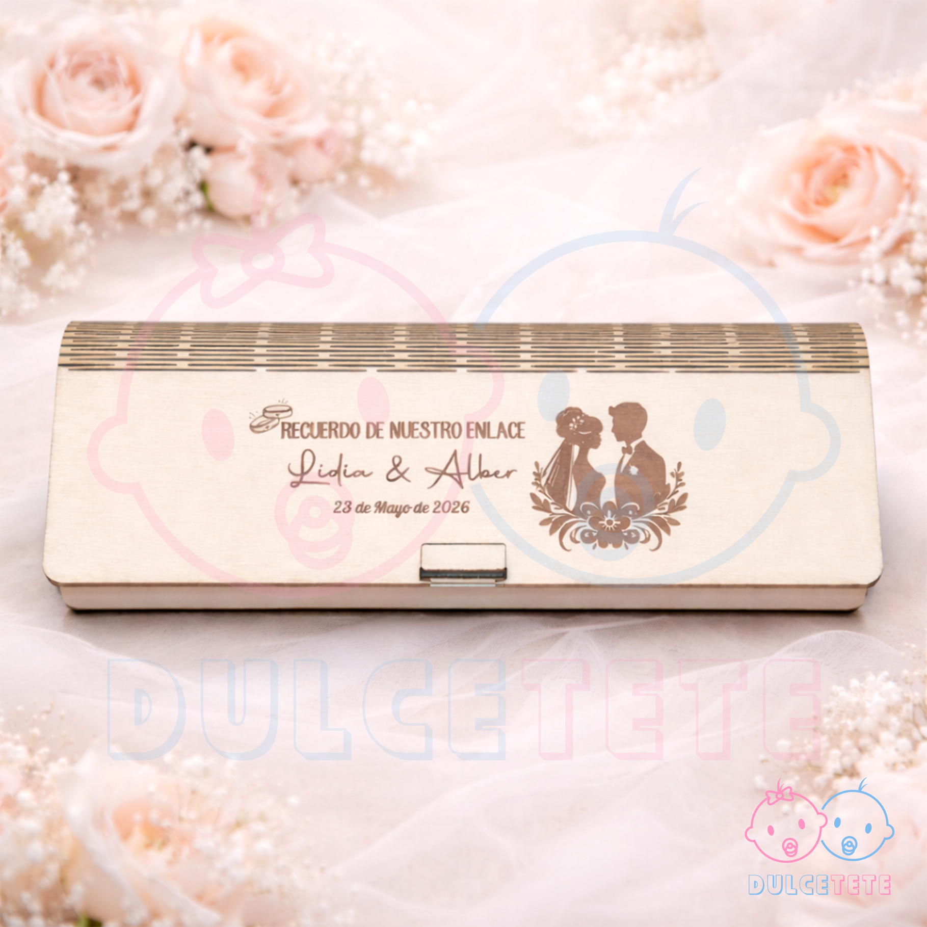 Pala de Tarta de Boda Personalizada con Caja - Imagen 2