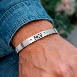 Brazalete Personalizado Plateado