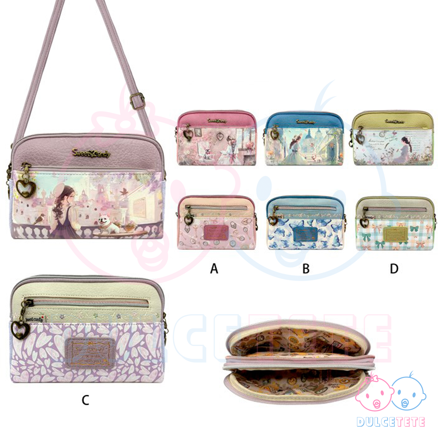 Bolso Bandolera con Diseño de Muñeca Sweet Candy